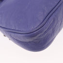 BALENCIAGA Neo Kagoul S Hand Bag Leather 2way Purple Silver 751523 Auth 158933SM-14