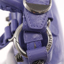 BALENCIAGA Neo Kagoul S Hand Bag Leather 2way Purple Silver 751523 Auth 158933SM-16