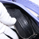 BALENCIAGA Neo Kagoul S Hand Bag Leather 2way Purple Silver 751523 Auth 158933SM-25