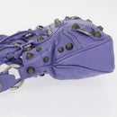 BALENCIAGA Neo Kagoul S Hand Bag Leather 2way Purple Silver 751523 Auth 158933SM-5