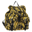 PRADA Backpack Nylon Yellow Silver Auth 158940SM-1