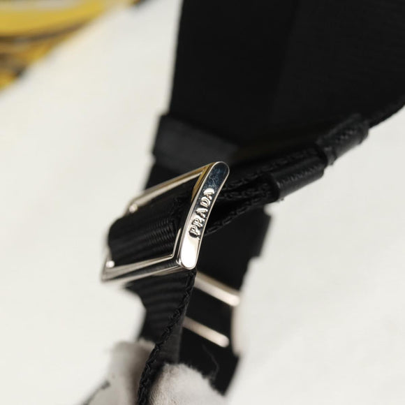 PRADA Backpack Nylon Yellow Silver Auth 158940SM