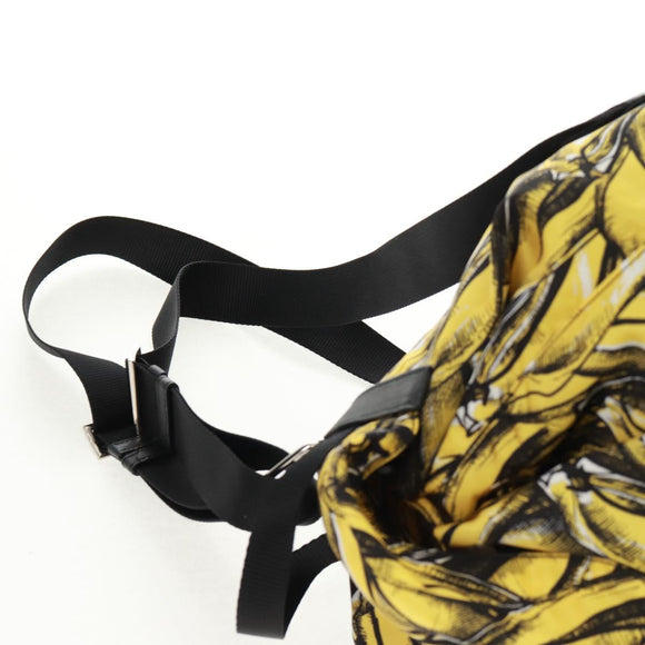 PRADA Backpack Nylon Yellow Silver Auth 158940SM