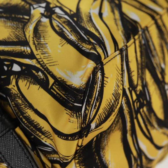 PRADA Backpack Nylon Yellow Silver Auth 158940SM