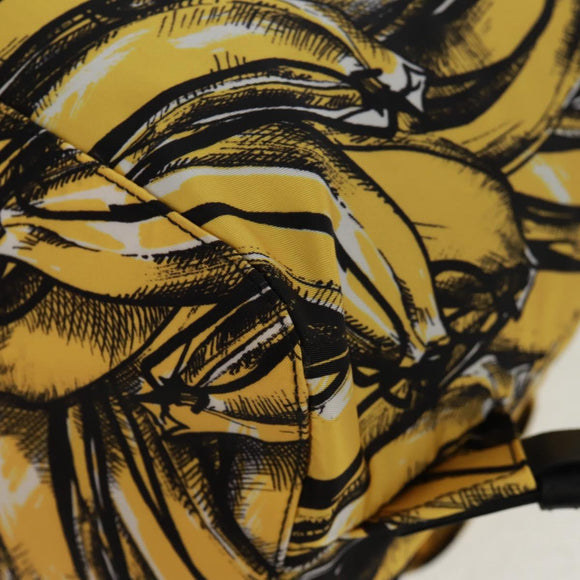 PRADA Backpack Nylon Yellow Silver Auth 158940SM