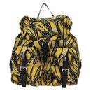 PRADA Backpack Nylon Yellow Silver Auth 158940SM-13
