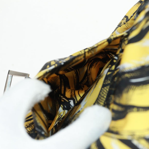 PRADA Backpack Nylon Yellow Silver Auth 158940SM