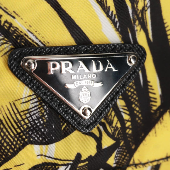 PRADA Backpack Nylon Yellow Silver Auth 158940SM