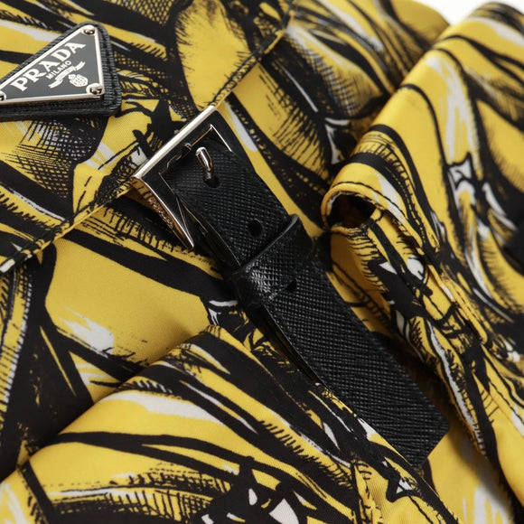 PRADA Backpack Nylon Yellow Silver Auth 158940SM