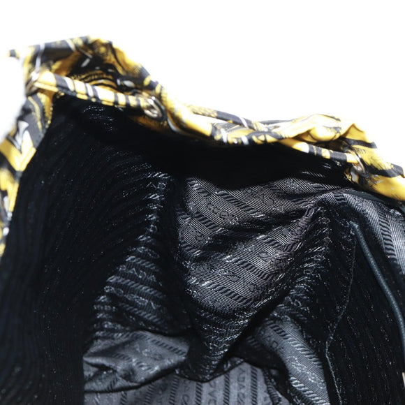 PRADA Backpack Nylon Yellow Silver Auth 158940SM