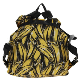 PRADA Backpack Nylon Yellow Silver Auth 158940SM - 0