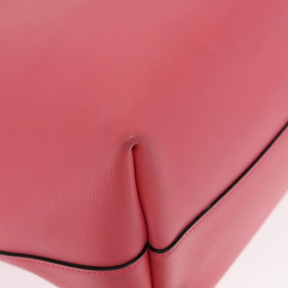 SAINT LAURENT Sac Shopping Tote Bag Leather Pink Gold Auth 158941A