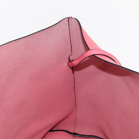 SAINT LAURENT Sac Shopping Tote Bag Leather Pink Gold Auth 158941A