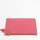 SAINT LAURENT Sac Shopping Tote Bag Leather Pink Gold Auth 158941A-22