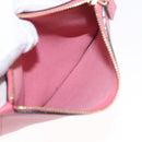 SAINT LAURENT Sac Shopping Tote Bag Leather Pink Gold Auth 158941A-23