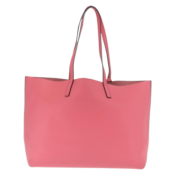 SAINT LAURENT Sac Shopping Tote Bag Leather Pink Gold Auth 158941A