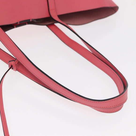 SAINT LAURENT Sac Shopping Tote Bag Leather Pink Gold Auth 158941A