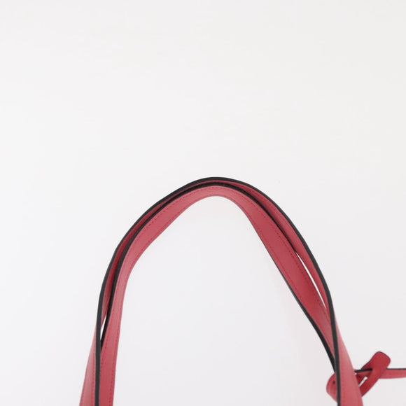 SAINT LAURENT Sac Shopping Tote Bag Leather Pink Gold Auth 158941A