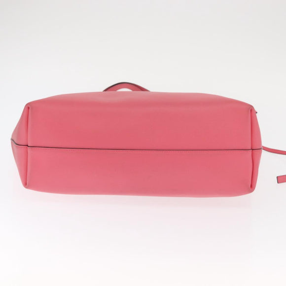 SAINT LAURENT Sac Shopping Tote Bag Leather Pink Gold Auth 158941A