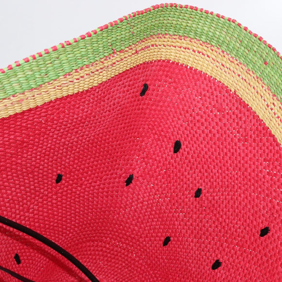 LOEWE Tote Bag Straw 2way Red Auth 158943SAV