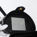 CHANEL V Stitch Vanity Hand Bag Lamb Skin 2way Black Gold CC Auth 158944SAV-18