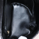 CHANEL V Stitch Vanity Hand Bag Lamb Skin 2way Black Gold CC Auth 158944SAV-19