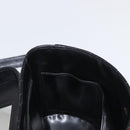 CHANEL V Stitch Vanity Hand Bag Lamb Skin 2way Black Gold CC Auth 158944SAV-20