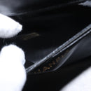 CHANEL V Stitch Vanity Hand Bag Lamb Skin 2way Black Gold CC Auth 158944SAV-24