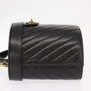 CHANEL V Stitch Vanity Hand Bag Lamb Skin 2way Black Gold CC Auth 158944SAV-5