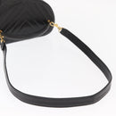 CHANEL V Stitch Vanity Hand Bag Lamb Skin 2way Black Gold CC Auth 158944SAV-9
