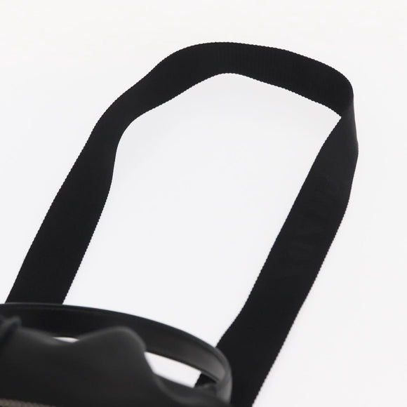 PRADA Hand Bag Nylon 2way Black Silver Auth 158945SAM