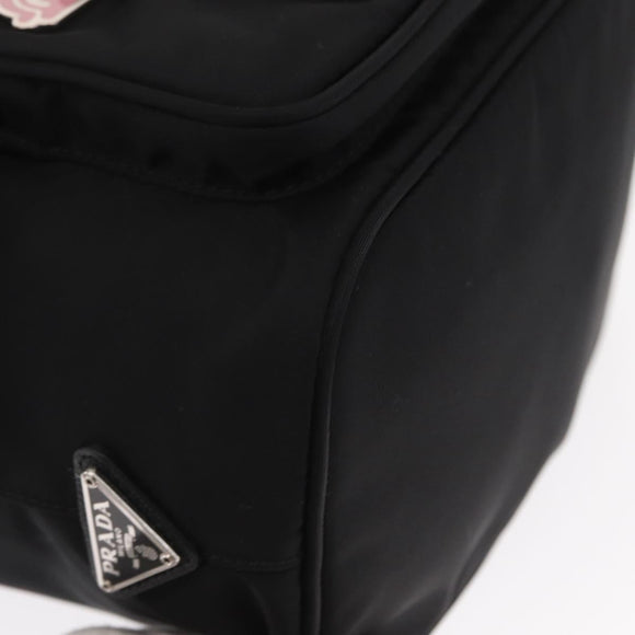 PRADA Hand Bag Nylon 2way Black Silver Auth 158945SAM