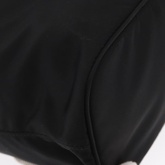 PRADA Hand Bag Nylon 2way Black Silver Auth 158945SAM