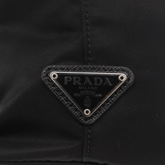 PRADA Hand Bag Nylon 2way Black Silver Auth 158945SAM