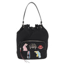 PRADA Hand Bag Nylon 2way Black Silver Auth 158945SAM-13