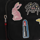 PRADA Hand Bag Nylon 2way Black Silver Auth 158945SAM-23