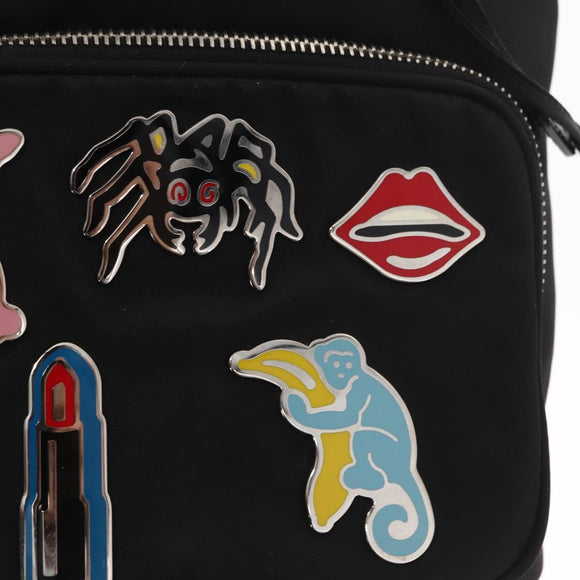 PRADA Hand Bag Nylon 2way Black Silver Auth 158945SAM