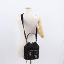 PRADA Hand Bag Nylon 2way Black Silver Auth 158945SAM-29