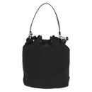 PRADA Hand Bag Nylon 2way Black Silver Auth 158945SAM-2