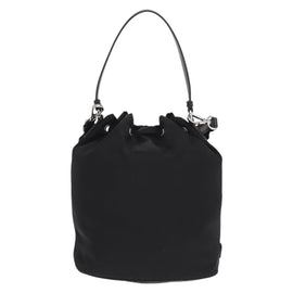 PRADA Hand Bag Nylon 2way Black Silver Auth 158945SAM - 0