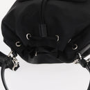 PRADA Hand Bag Nylon 2way Black Silver Auth 158945SAM-6