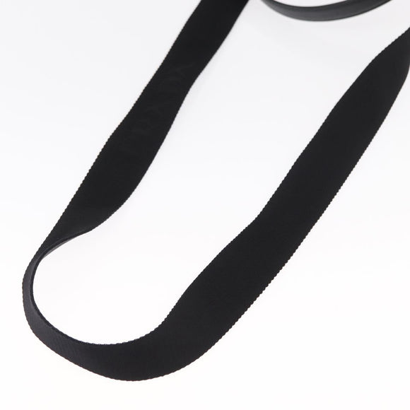 PRADA Hand Bag Nylon 2way Black Silver Auth 158945SAM