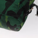 PRADA Backpack Nylon Green Silver Auth 158946V-19