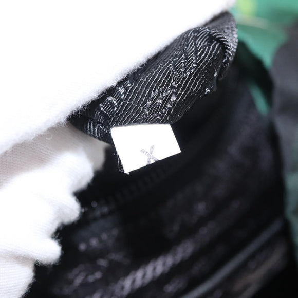 PRADA Backpack Nylon Green Silver Auth 158946V