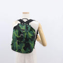 PRADA Backpack Nylon Green Silver Auth 158946V-30