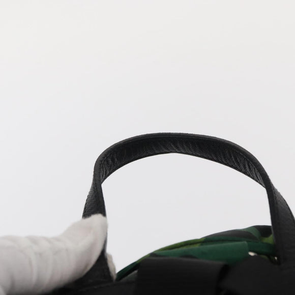 PRADA Backpack Nylon Green Silver Auth 158946V