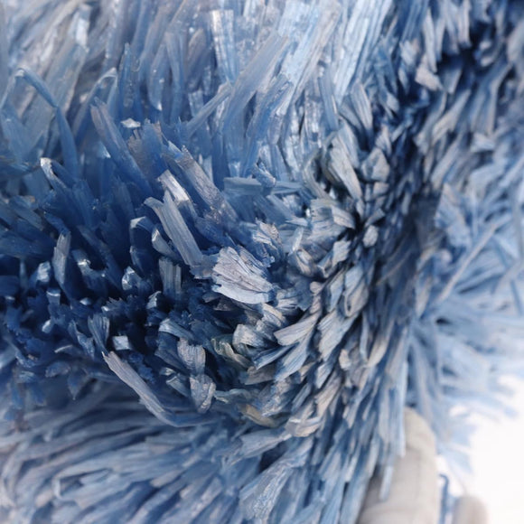 PRADA Hand Bag Raffia Blue Gold Auth 158947V