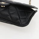 CHANEL Matelasse Chain Eco bag Bag Caviar Skin Black Gold CC Auth 158950SAM-14