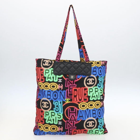 CHANEL Matelasse Chain Eco bag Bag Caviar Skin Black Gold CC Auth 158950SAM