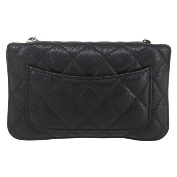 CHANEL Matelasse Chain Eco bag Bag Caviar Skin Black Gold CC Auth 158950SAM - 0